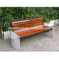 Outdoor wood bench furniture solid wood bench stone garden bench